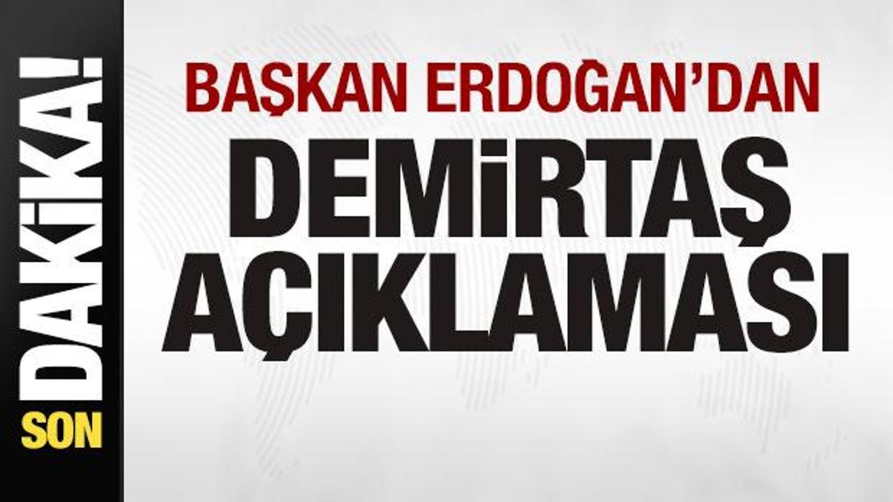 Başkan Erdoğan’dan son dakika Selahattin Demirtaş açıklaması